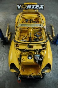 996 build — overhead view of the cabin